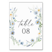 Numéro De Table Dusty Blue Wildflower Floral Wedding (Par défaut)