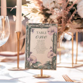 Numéro De Table Dusty Lavender Frame mariage