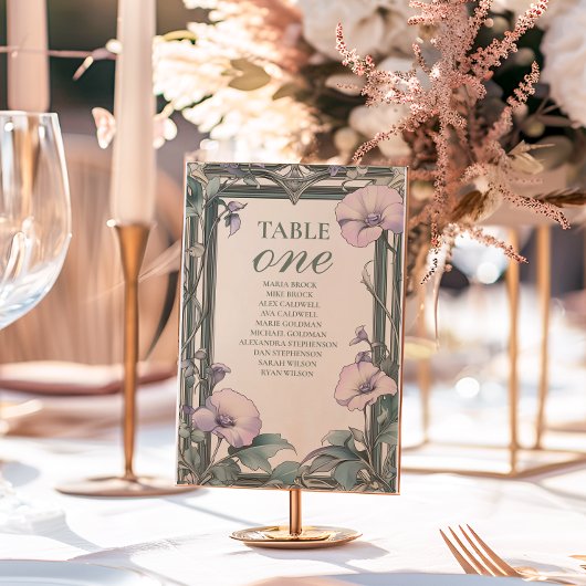 Numéro De Table Dusty Lavender Frame mariage