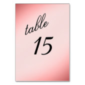 Numéro de table Dusty Rose (Dos)
