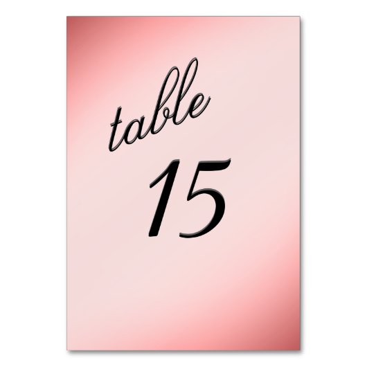 Numéro de table Dusty Rose (Par défaut)