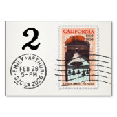 Numéro De Table E&A Wedding Reception Table Card 2 CA Mission (Devant)