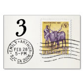 Numéro De Table E&A Wedding Reception Table Card 3 Uganda (Devant)