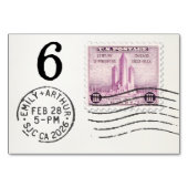 Numéro De Table E&A Wedding Reception Table Card 6 Chicago (Devant)