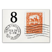 Numéro De Table E&A Wedding Reception Table Card 8 Mexico (Devant)