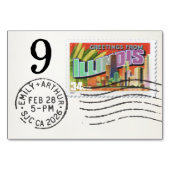 Numéro De Table E&A Wedding Reception Table Card 9 Illinois (Devant)