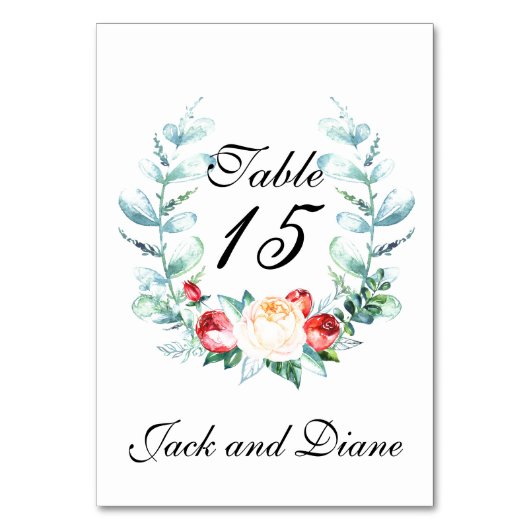 Numéro De Table Eaux roses et Berry (Par défaut)