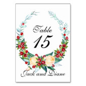 Numéro De Table Eaux roses et Berry (Dos)