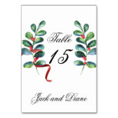 Numéro De Table Eaux roses et Berry (Dos)