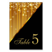 Numéro De Table Éclairage Gold Star (Dos)