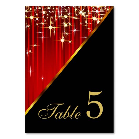 Numéro De Table Éclairage rouge étoile - Numéro de tableau (Dos)