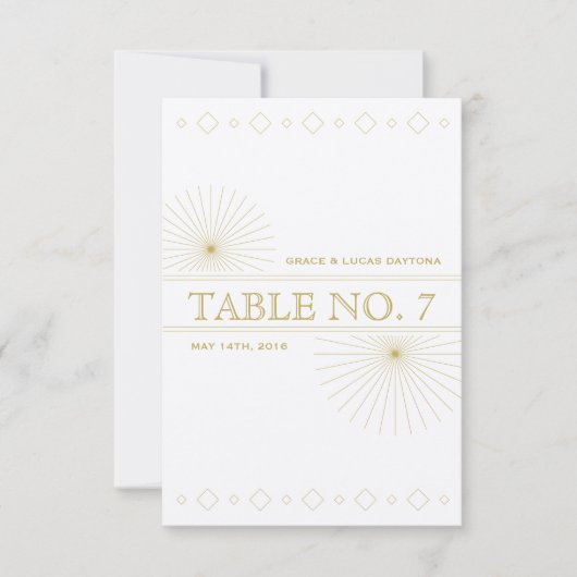 Numéro de table éclaté géométrique moderne (Devant)
