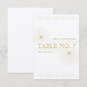 Numéro de table éclaté géométrique moderne (Devant / Derrière)