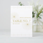 Numéro de table éclaté géométrique moderne (Debout devant)