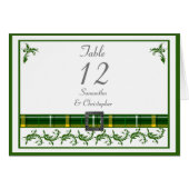 Numéro de table écossaise (Devant horizontal)