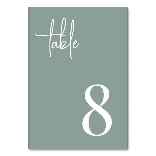 Numéro De Table Écrite à la main moderne + série classique (Par défaut)