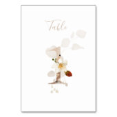 Numéro De Table Écriture manuscrite florale rustique 1 Mariage (Par défaut)