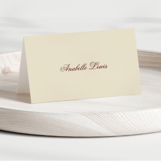 Numéro De Table Editable Guest Name Burgundy Wedding Place Card