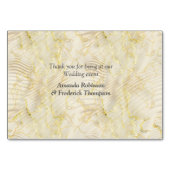 Numéro De Table Effet d'étirement or Elegant & Rose Feuilles et oi (Dos)