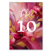 Numéro De Table Élégance contemporaine : Fuchsia Pink Gold (Dos)