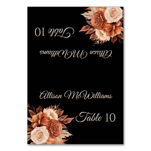 Numéro De Table Elégance de l'automne (Par défaut)