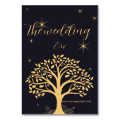 Numéro De Table "Élégance de minuit : Mariage bleu foncé (Dos)