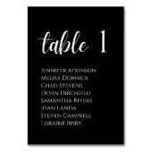 Numéro De Table Élégance Moderne Mariage Tacheté Noir et Blanc (Par défaut)