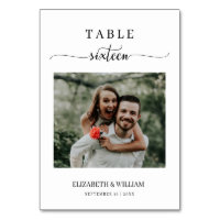 Elegance Script Photo Mariage Tableau No Seize