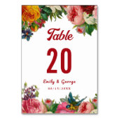 Numéro De Table Elégant Aquarelle Jardin Botanique Mariage Floral (Par défaut)