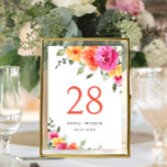 Numéro De Table Elégant Aquarelle rose clair Fleurs Mariage<br><div class="desc">Pour plus de personnalisation,  cliquez sur "Personnaliser ce modèle",  puis sur "Modifier à l'aide de l'outil de conception". Élégant éditable facile à utiliser modèles mariage,  plus d'articles disponibles dans le magasin (invitations,  rsvp,  cartes de remerciements,  papeterie & décoration). Si vous avez besoin d'aide ou d'articles correspondants,  veuillez me contacter.</div>