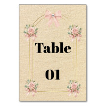 Élégant Arche en Or Rose Floral Perle Table de Mar