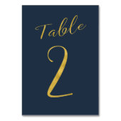 Numéro de table élégant avec paillettes dorées et (Dos)
