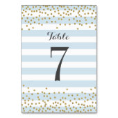 Numéro De Table Élégant bébé bleu confettis dorés mariage fête (Par défaut)