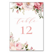 Numéro De Table Élégant bébé rose floral dans le Baby shower en fl (Par défaut)