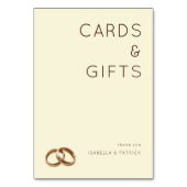 Numéro De Table Elegant Beige Rings (Dos)