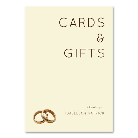 Numéro De Table Elegant Beige Rings (Par défaut)