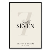 Numéro De Table Elegant Black and Ivory Old Money Wedding (Dos)