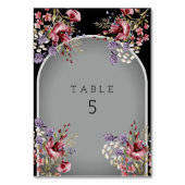 Numéro De Table Elégant Black Grey Belle Arche Invitation (Dos)
