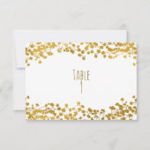 Numéro de table élégant blanc Baby's Breath ton do (Devant)