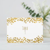 Numéro de table élégant blanc souffle de bébé ton (Debout devant)