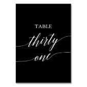 Numéro De Table Élégant blanc sur la table noire numéro Trente et  (Dos)