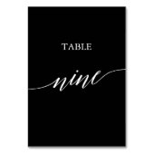 Numéro De Table Élégant blanc sur noir Calligraphie Table Neuf (Par défaut)