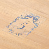 numéro de table élégant bleu (Poser)