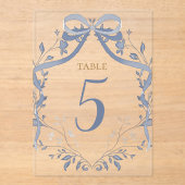 numéro de table élégant bleu (Recto)