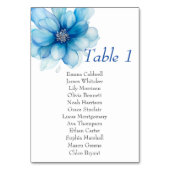 Numéro De Table Élégant bleu fleuri Numéro de tableau Signe (Par défaut)