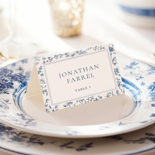 Numéro De Table Elegant Blue Chinoiserie Wedding Place Cards