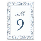Numéro De Table Elegant Blue Chinoiserie Wedding Table Number (Par défaut)