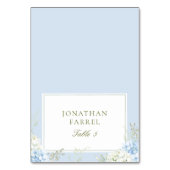Numéro De Table Elegant Blue Floral Wedding Place Cards (Par défaut)