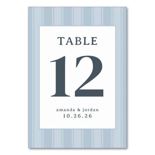 Numéro De Table Elegant Blue Minimalist Table Sign (Par défaut)