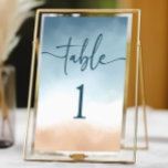 Numéro De Table Elégant Blue Ocean Beach Mariage de sable<br><div class="desc">C'est un Elegant Blue Ocean Beach Shore Sand Mariage Numéro de table!</div>